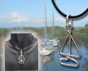 Sailboat necklace pendant by Bendi's