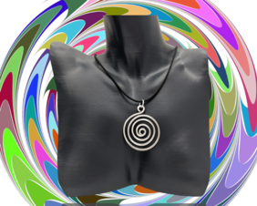 XL spiral Necklace pendant by Bendi's