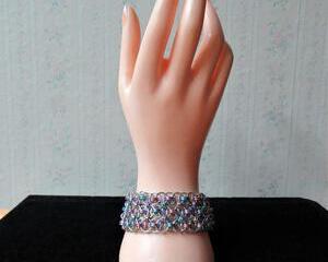 Chainmaille Helm Weave Cuff Bracelet-Pastels