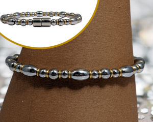 Bendi's Magnetic bracelet with silver hematite