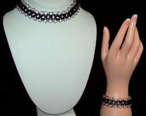 Chainmaille choker or bracelet, japanese 12 in 1