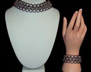 Chainmaille Choker or Bracelet, Japanese 12 in 1, Reversible