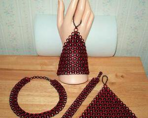 Chainmaille Hand Bracelet, Choker or Bracelet, Reversible