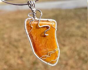 Agate_Slice_Pendant,Chalcedony_Pendant,Gemstone_Pendant,Wirewrapped_Jewelry,Witchy_Necklace,Healing_Crystal,Crystal_Pendant,Wanderlust_Jewelry,Silver_Jewelry,Wire_Wrapped_Crystal,Statement_Necklace,Wicca_Pendant,Geometric_Pendant