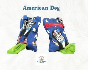 happy dog poop bag holder with sunglasses and red sneakers hand made in USA by A Fur Baby Favorite