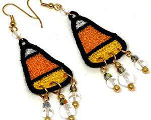 Handmade Candy Corn Dangle Earrings