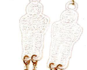 Handmade Halloween Mummy Dangle Earrings