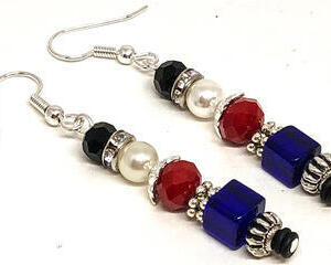 Handmade Red Blue Christmas Nutcracker Earrings