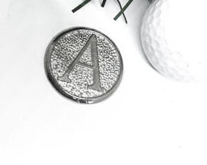 Handmade Monogram Golf Ball Marker