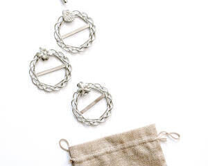 Handmade Pewter Scarf Ring Gift Set of Four Designs