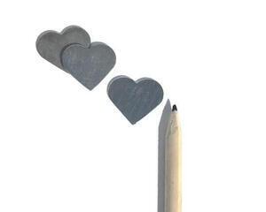 American Handmade Pewter heart hand stamping blanks.