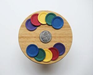 Dollhouse miniature paper plates, jewel tone colors, set of 10