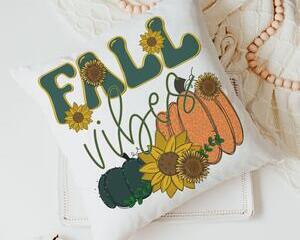 Fall vibes pillow