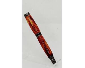 With its sleek, streamlined and elegant design, this fountain pen will make a gift of enduring beauty. This is perfect for those with smaller hands as it is slightly smaller than most rollerball and fountain pens. Posts on both ends with smooth multi entry thread style on cap end and a press fit on the back end. Includes Black ink cartridge, fountain pen ink refill pump and quality German Iridium nib.