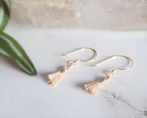 Tiny Camel Tassel Earrings