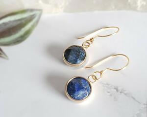 Lapis Lazuli Gold Sterling Earrings