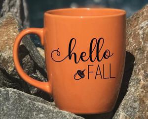 Hello Fall Engraved Ceramic Mug
