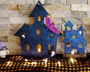 Large and small haunted house set.