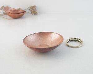 Tiny Copper Enamel Trinket dish Ring Dish