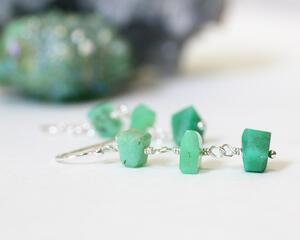 Chrysoprase Gem Stack Earrings
