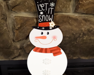 Snowman door hanger