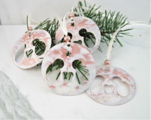 Nativity ornament 2 inch diameter made from copper