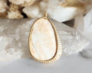 Reversible Shell Sterling Silver Pendant