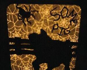 All lit up, "Some Pig"