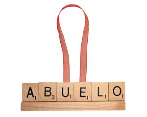 abuelo christmas scrabble ornament