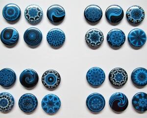 Refrigerator Magnets, Blue Mandala
