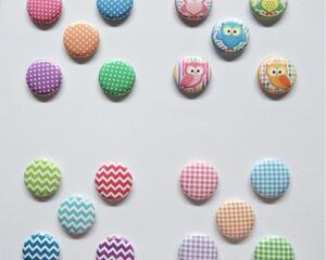 Refrigerator Magnets, Polka Dots, Owls, Chevrons, or Gingham