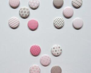 Refrigerator Magnets, Pink and Chocolate