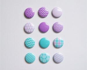 Refrigerator Magnets, Purple or Aqua