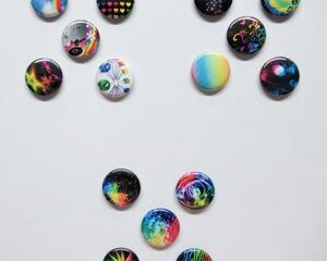 Refrigerator Magnets, Rainbow Designs