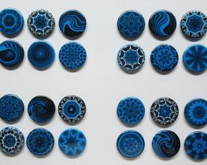 Refrigerator Magnets, Blue Mandala