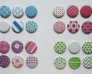 Refrigerator Magnets, Blue, Maroon, Purple, or Green