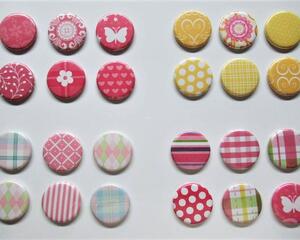 Refrigerator Magnets, PInk, Yellow, Pastels, or Pink