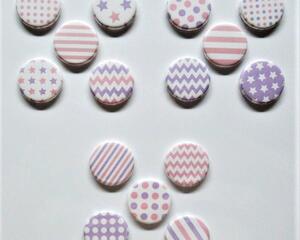 Refrigerator Magnets, Pink and Purple