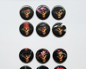 Refrigerator Magnets, Skull with Hat