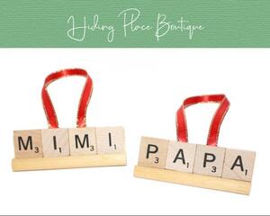 mimi and papa ornament