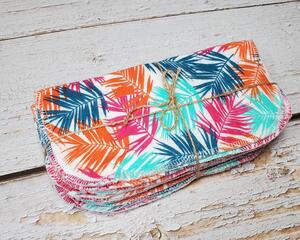 colorful palms cloth wipes