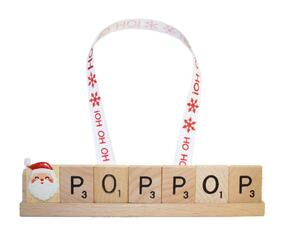 pop pop scrabble ornament