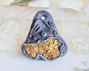 Titanium Druzy Quartz Polymer Clay Galaxy Pendant