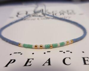 Peace Morse Code Bracelet, Friendship Bracelet