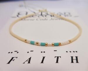 Faith Morse Code Bracelet, Friendship Bracelet