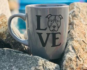 Pitbull ceramic LOVE mug