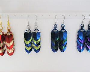 Scalemaille Earrings - 5 Scales - Assorted Colors