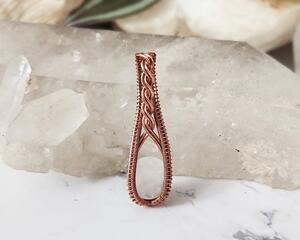 Rainbow Moonstone Copper Wire Wrapped Pendant