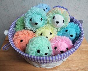 Amigurumi mini baby hedgehog with loops