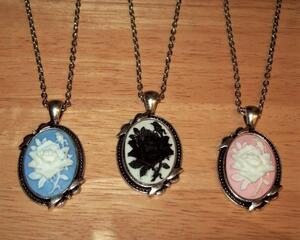 Victorian Rose Cameo Necklace